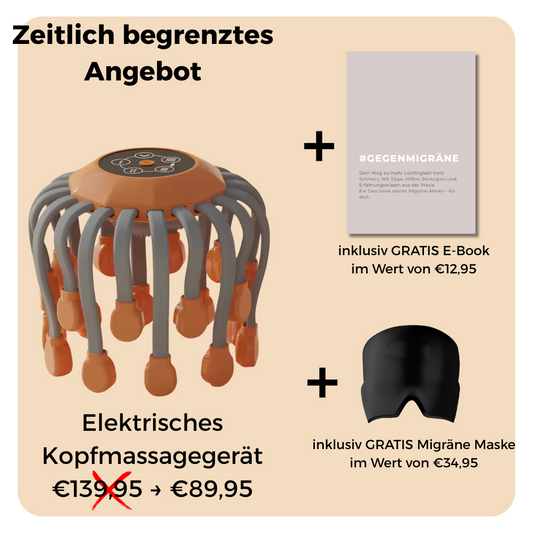 Elektrische Kopfmassage - Stress und Migräne befreiend